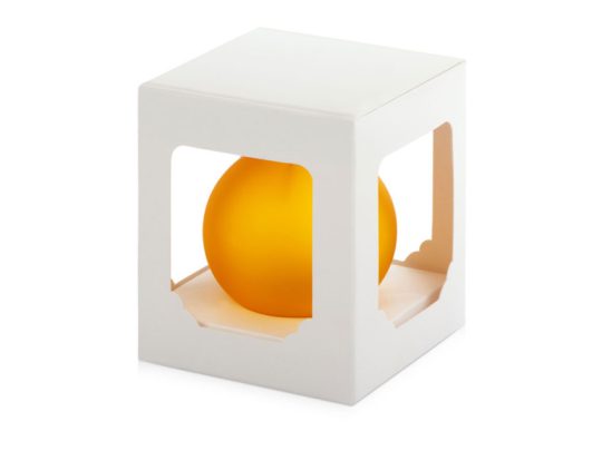 Стеклянный шар желтый матовый, заготовка шара 6 см, цвет 23, арт. 026334503