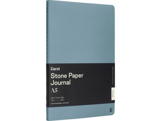 Комплект из двух блокнотов Karst® формата A5 с листами из каменной бумаги, синий, арт. 026309903