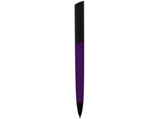 Ручка пластиковая soft-touch шариковая Taper, фиолетовый/черный, арт. 026298003
