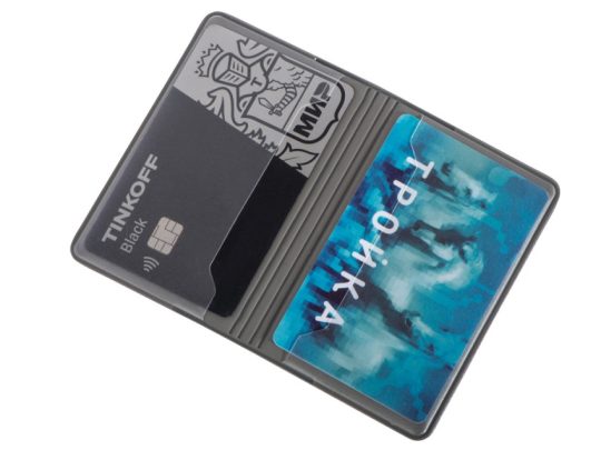 Картхолдер для 2-х пластиковых карт Favor, черный, арт. 026607003