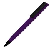 Ручка пластиковая soft-touch шариковая Taper, фиолетовый/черный, арт. 026298003