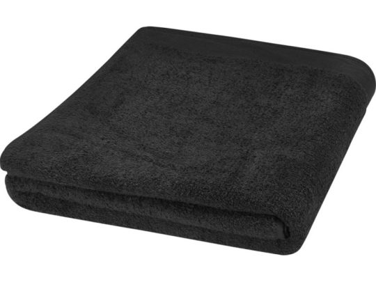 Полотенце для ванной Riley из хлопка плотностью 550 г/м² и размером 100×180 см, черный, арт. 026604003