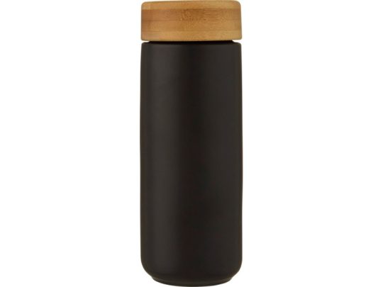 Lumi керамическая кружка объемом 300 мл с бамбуковой крышкой, черный, арт. 026585803