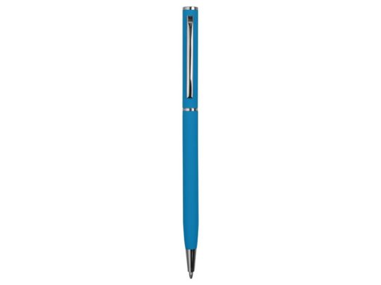 Ручка металлическая шариковая Атриум с покрытием софт-тач, голубой, арт. 026298803