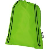 Рюкзак со шнурком Oriole из переработанного ПЭТ, лайм, арт. 026300303