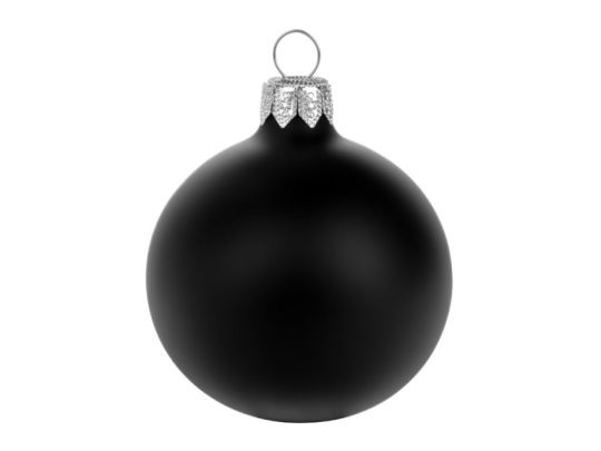 Стеклянный шар черный матовый, заготовка шара 6 см, цвет 83, арт. 026334603