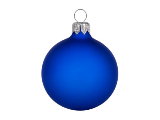 Стеклянный шар синий матовый, заготовка шара 6 см, цвет 62, арт. 026334403