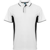 Рубашка поло Montmelo мужская с длинным рукавом, белый/черный (3XL), арт. 026325503