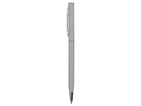 Ручка металлическая шариковая Атриум с покрытием софт-тач, средний серый, арт. 026298903