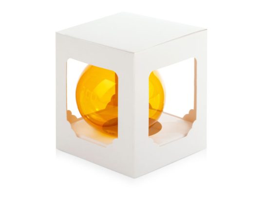 Стеклянный шар желтый полупрозрачный, заготовка шара 6 см, цвет 21, арт. 026334203