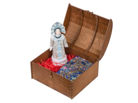 Подарочный набор Новогоднее настроение: кукла-снегурочка, платок, арт. 026340303