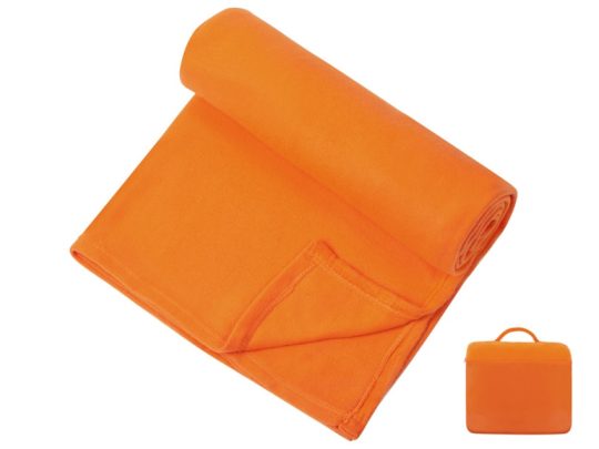 Плед для путешествий Flight в чехле с ручкой и карманом, оранжевый, арт. 026302503