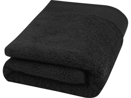 Полотенце для ванной Nora из хлопка плотностью 550 г/м² и размером 50×100 см, черный, арт. 026603403