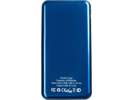 Внешний аккумулятор Forge, Evolt, металл, 10000mah, синий, арт. 026303603