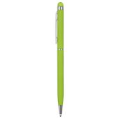 Ручка-стилус шариковая Jucy Soft с покрытием soft touch, зеленое яблоко (Р), арт. 026620603