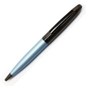 Ручка шариковая Pierre Cardin NOUVELLE, цвет — черненая сталь и голубой. Упаковка E., арт. 026620003