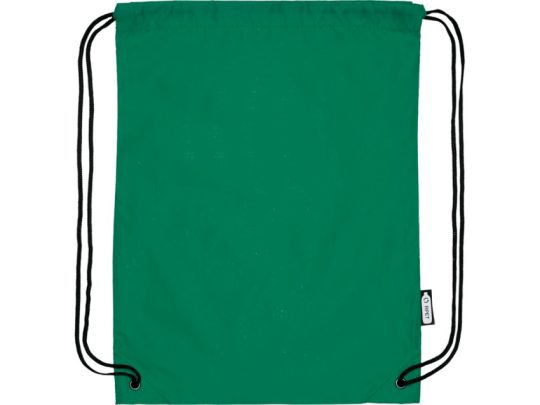 Рюкзак со шнурком Oriole из переработанного ПЭТ, зеленый, арт. 026300203