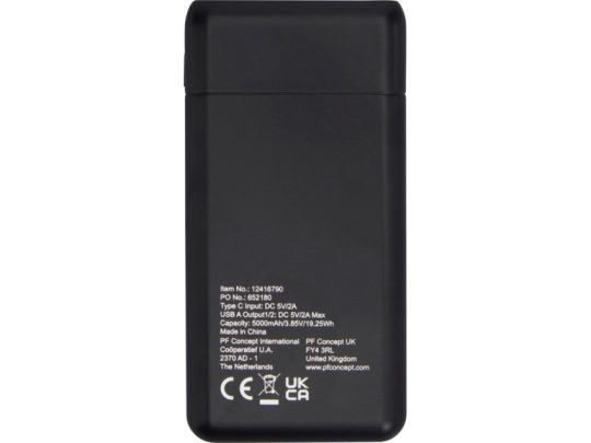 Портативное зарядное устройство высокой плотности емкостью 5000 мАч Odyssey, черный, арт. 026312903