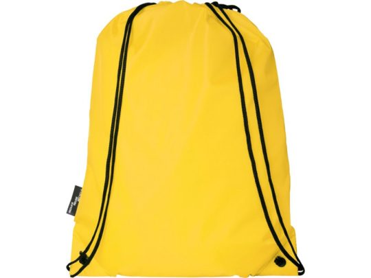 Рюкзак со шнурком Oriole из переработанного ПЭТ, желтый, арт. 026299603