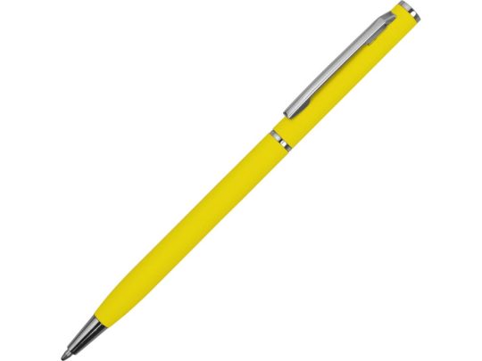 Ручка металлическая шариковая Атриум с покрытием софт-тач, желтый, арт. 026299003