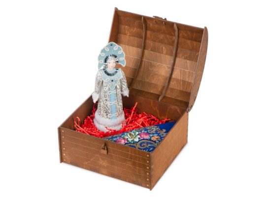 Подарочный набор Новогоднее настроение: кукла-снегурочка, платок, арт. 026340303