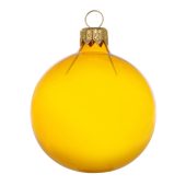 Стеклянный шар желтый полупрозрачный, заготовка шара 6 см, цвет 21, арт. 026334203