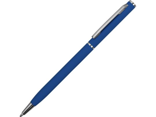 Ручка металлическая шариковая Атриум с покрытием софт-тач, синий классический, арт. 026299203