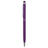 Ручка-стилус шариковая Jucy Soft с покрытием soft touch, фиолетовый (Р), арт. 026620903
