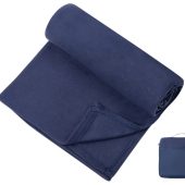 Плед для путешествий Flight в чехле с ручкой и карманом, темно-синий, арт. 026302603