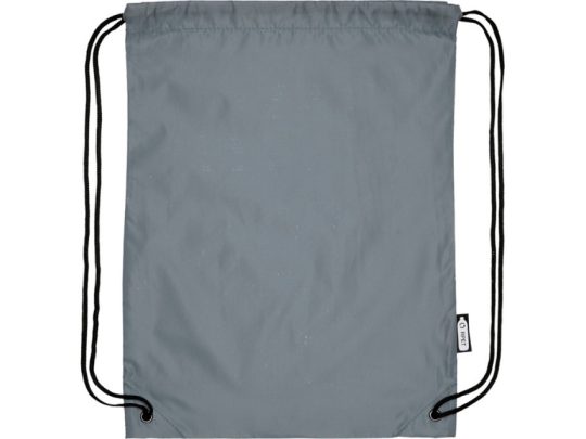 Рюкзак со шнурком Oriole из переработанного ПЭТ, серый, арт. 026300403