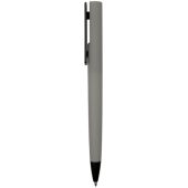Ручка пластиковая soft-touch шариковая Taper, серый/черный, арт. 026297903