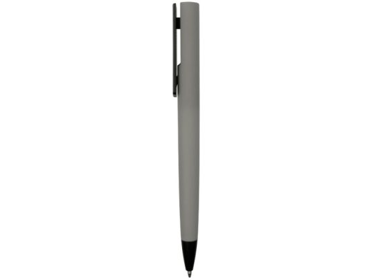 Ручка пластиковая soft-touch шариковая Taper, серый/черный, арт. 026297903