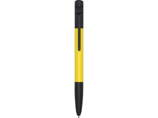 Ручка-стилус пластиковая шариковая многофункциональная (6 функций) Multy, желтый, арт. 026312603
