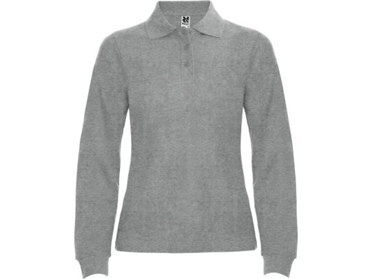 Рубашка поло Estrella женская с длинным рукавом, серый меланж (2XL), арт. 026325003