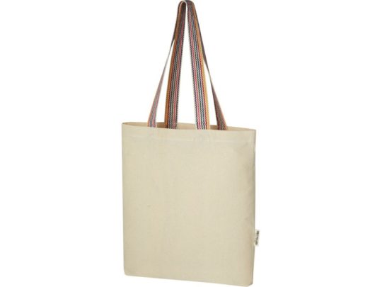 Эко-сумка Rainbow объемом 5л из переработанного хлопка плотностью 180 г/м², натуральный, арт. 026597503