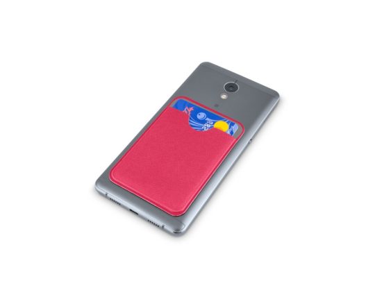 Чехол-картхолдер Favor на клеевой основе на телефон для пластиковых карт и и карт доступа, маджента, арт. 026699103