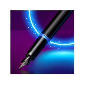 Ручка-роллер Parker IM Vibrant Rings Flame Blue, стержень:Fblk, в подарочной упаковке., арт. 026725203