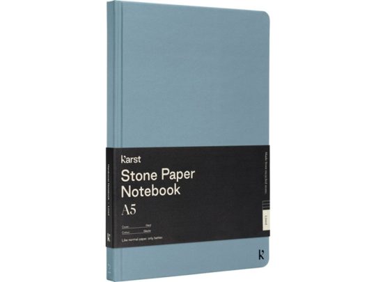 Блокнот в твердом переплете Karst® формата A5, синий, арт. 026697903