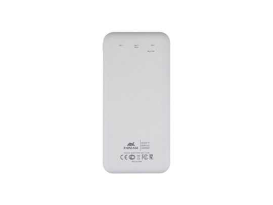 RIVACASE VA2240 (10000mAh) с дисплеем, белый, внешний аккумулятор 12/48, арт. 026681003