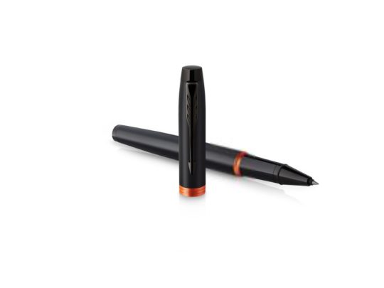 Ручка-роллер Parker IM Vibrant Rings Flame Orange, стержень:Fblk, в подарочной упаковке., арт. 026725303