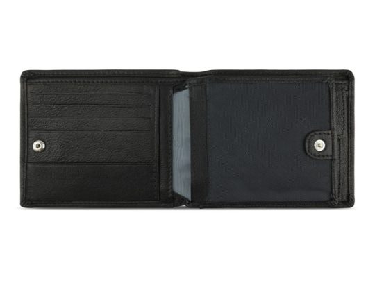 Портмоне BUGATTI Bomba, с защитой данных RFID, чёрное, кожа/полиэстер, 12х2х9,5 см, арт. 026829003