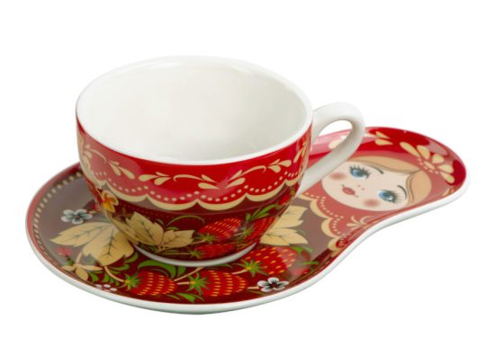 Подарочный набор: чайная пара, чай Малина с мятой, арт. 026690403