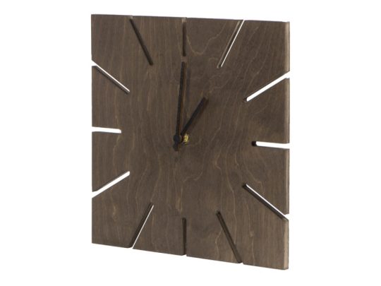 Часы деревянные Olafur квадратные, 28 см, шоколадный, арт. 026677603