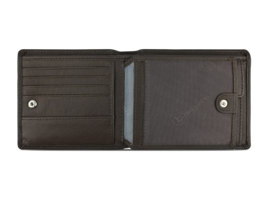 Портмоне BUGATTI Bomba, с защитой данных RFID, коричневое, кожа/полиэстер, 12х2х9,5 см, арт. 026829103