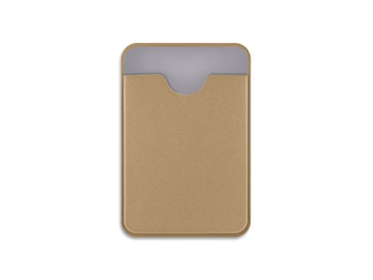 Чехол-картхолдер Favor на клеевой основе на телефон для пластиковых карт и и карт доступа, бежевый, арт. 026698903