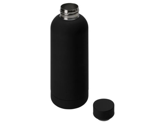 Вакуумная термобутылка Cask Waterline, soft touch, 500 мл, черный (Р), арт. 026698503