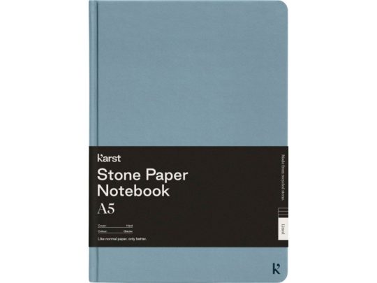 Блокнот в твердом переплете Karst® формата A5, синий, арт. 026697903