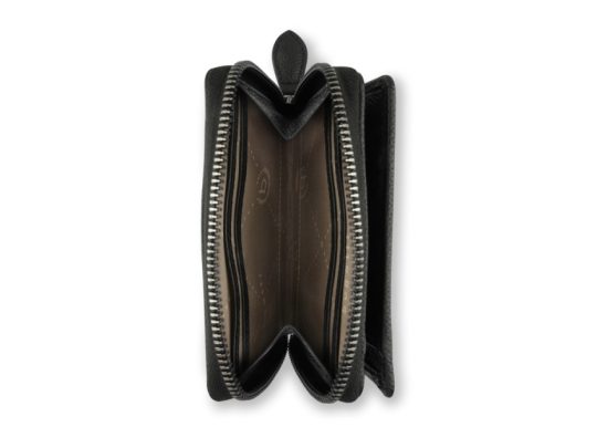 Кошелёк женский BUGATTI Bella, с RFID защитой, чёрный, воловья кожа/полиэстер, 12х2,5х9,5 см, арт. 026830903