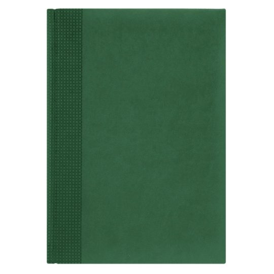 Недатированный ежедневник VELVET 145×205 мм  без календаря, зеленый, блок сине-черная графика
