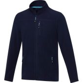 Мужская флисовая куртка Amber на молнии из переработанных материалов по стандарту GRS, темно-синий (XS), арт. 026890903